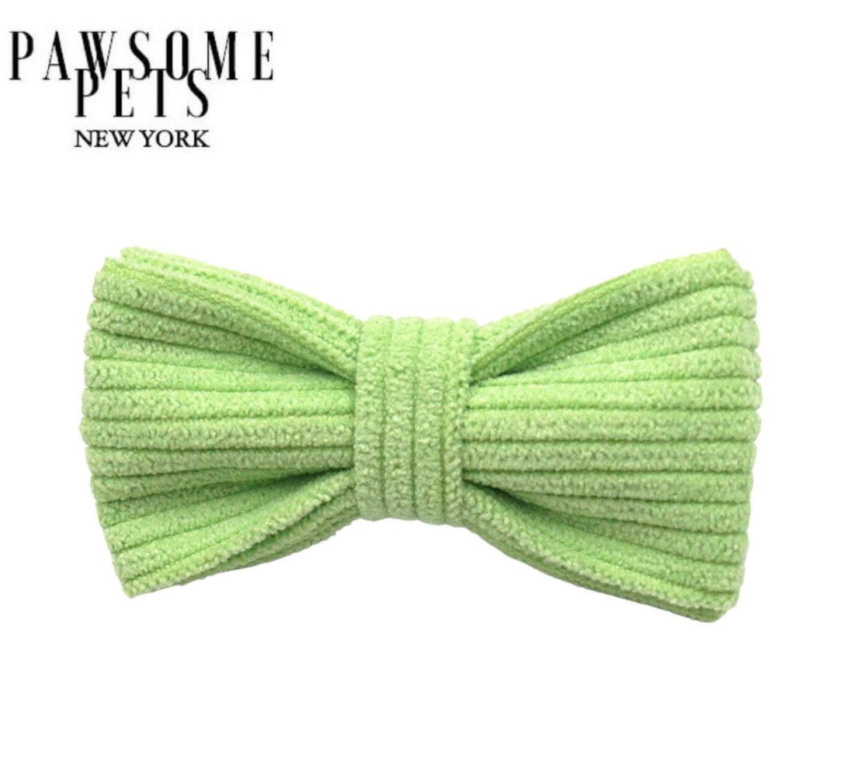Pet Bowtie Collar Accessory – Bean Green